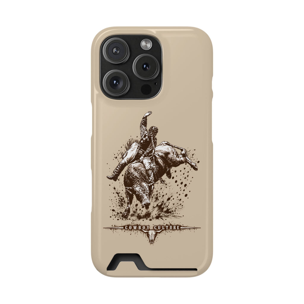 Bull Riding Tough Phone Case — Additional Models — iPhone 16 Pro / Glossy