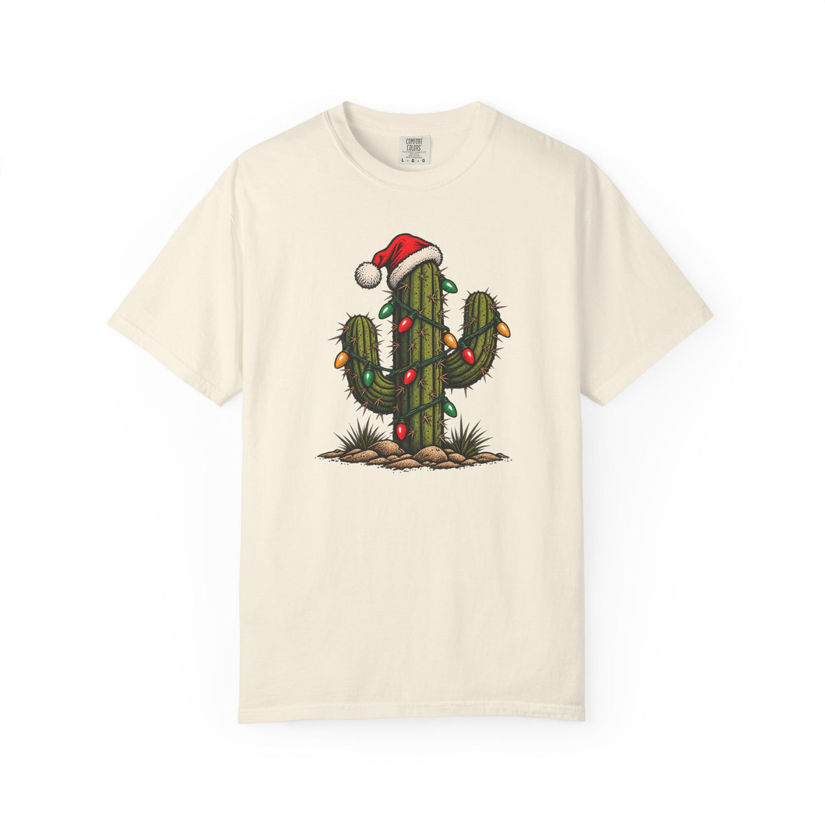 Cowboy Culture Festive Cactus Christmas tee product view