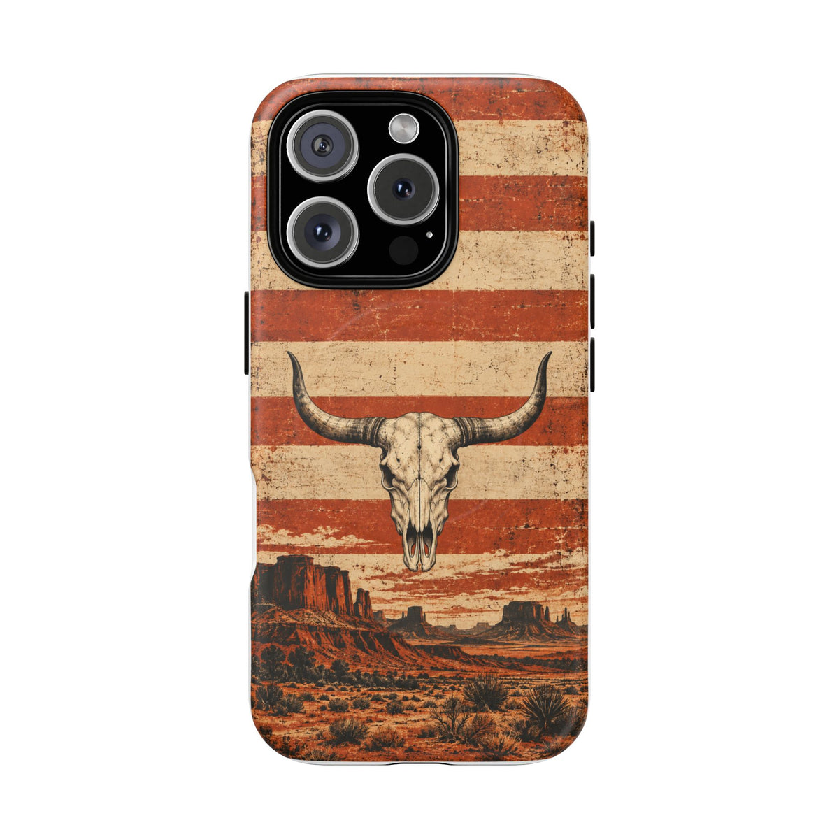 Western Longhorn Skull Magnetic Tough Phone Case — Cowboy Culture product view