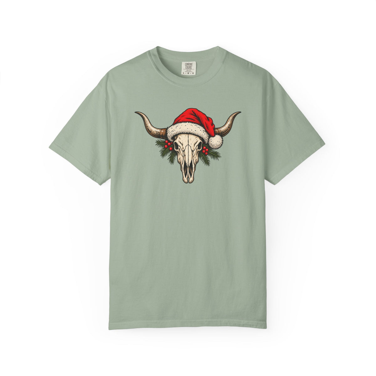 Cowboy Culture Western Skull Christmas tee product view