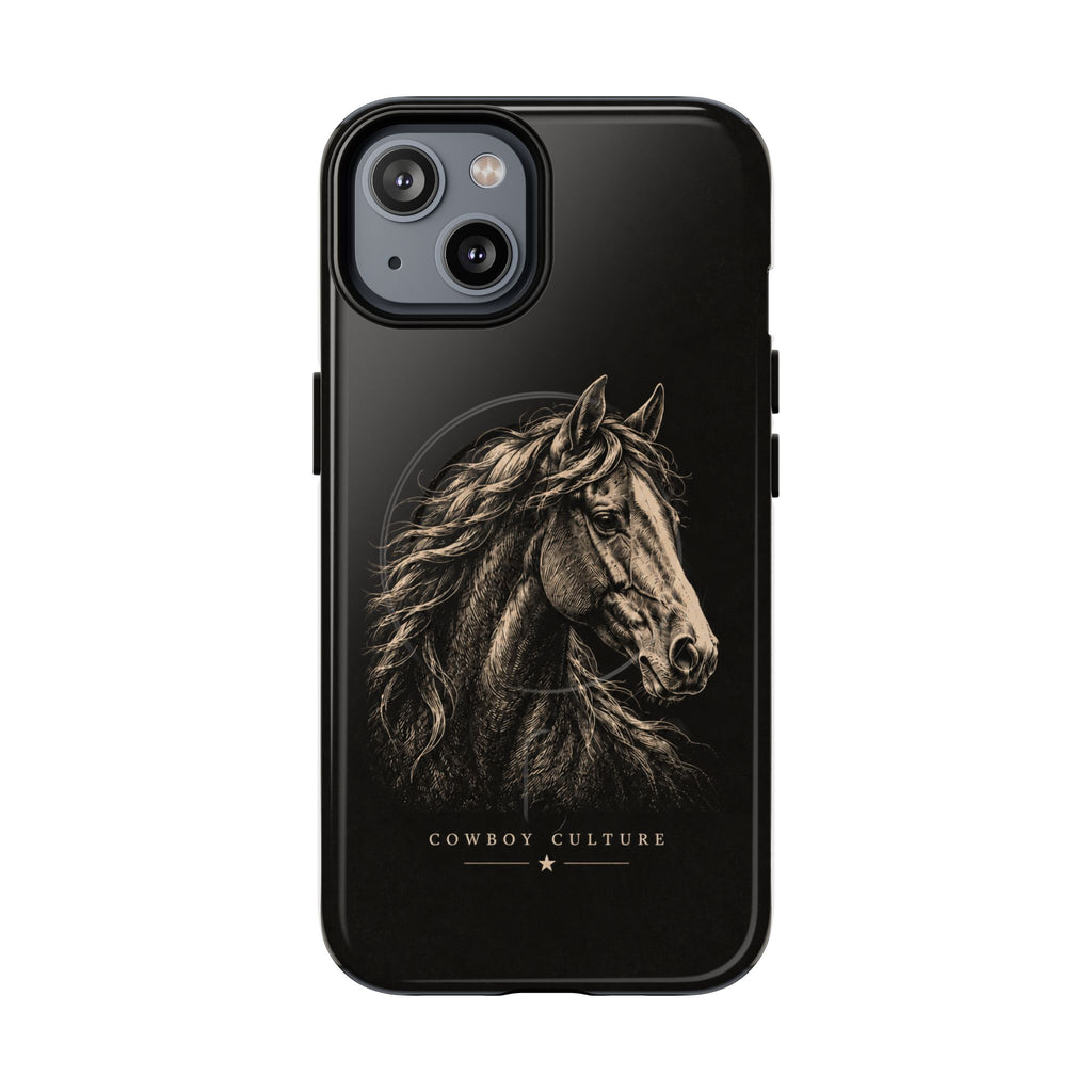 Cowboy Horse Tough Magnetic Phone Case — iPhone 14 / Glossy