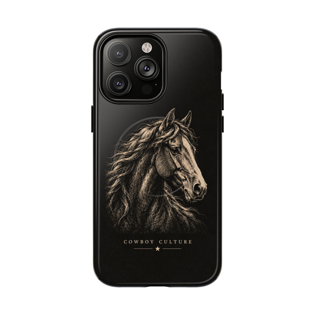 Cowboy Horse Tough Magnetic Phone Case — iPhone 14 Pro Max / Glossy