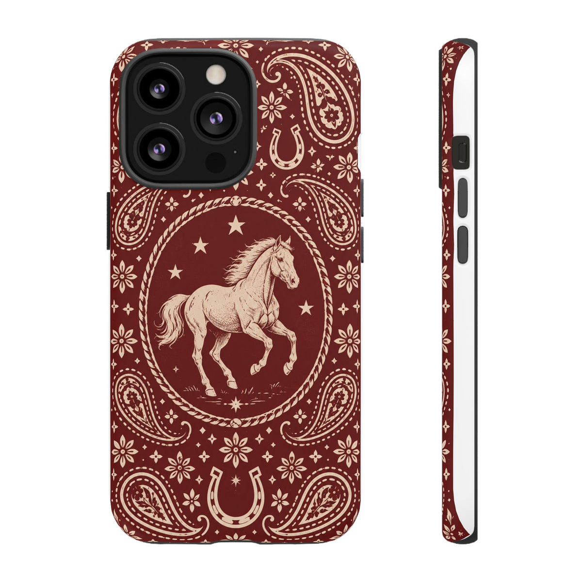 Western Horse Paisley Tough Phone Case — iPhone 13 Pro / Matte