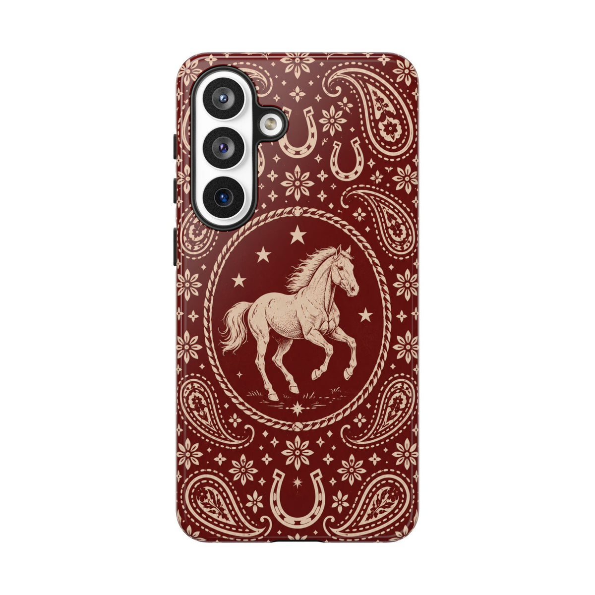 Western Horse Paisley Tough Phone Case — Samsung Galaxy S26 Plus / Glossy