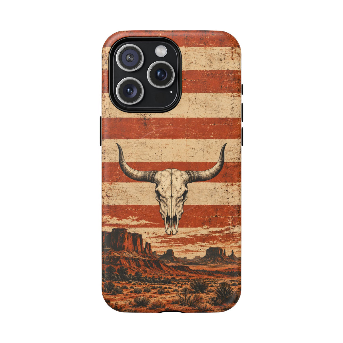 Western Longhorn Skull Magnetic Tough Phone Case — Cowboy Culture product view