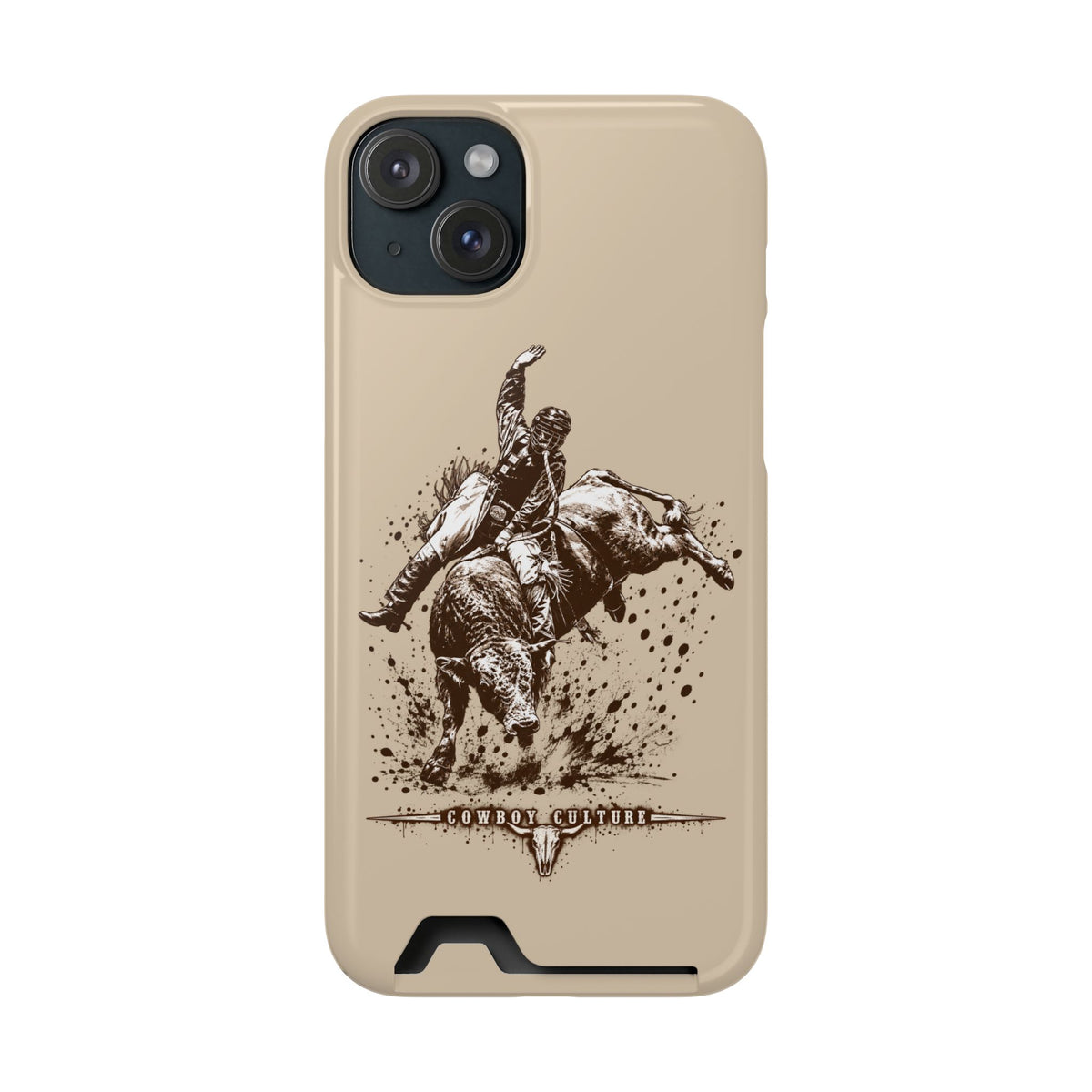 Bull Riding Tough Phone Case — Additional Models — iPhone 15 Plus / Glossy