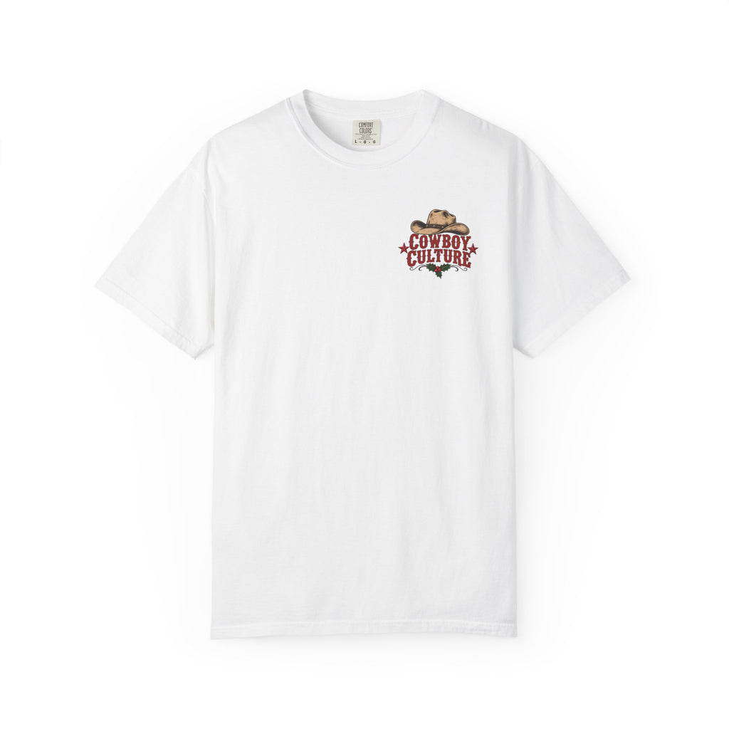 Cowboy Culture Happy Bucking Christmas tee product view