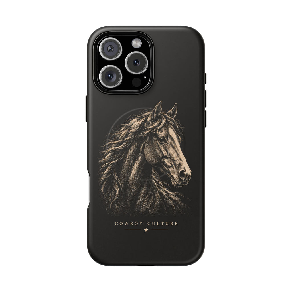 Cowboy Horse Tough Magnetic Phone Case — iPhone 16 Pro Max / Matte