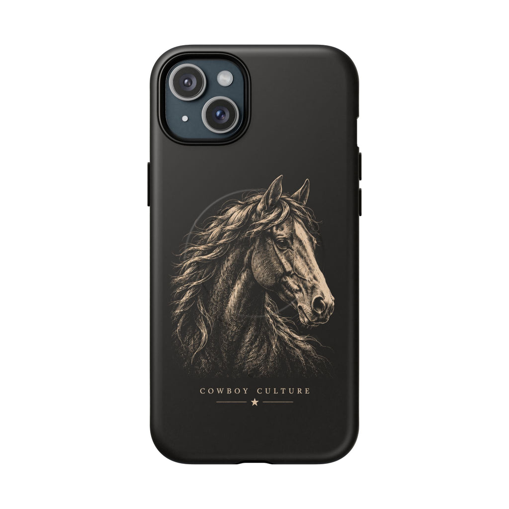 Cowboy Horse Tough Magnetic Phone Case — iPhone 15 Plus / Matte