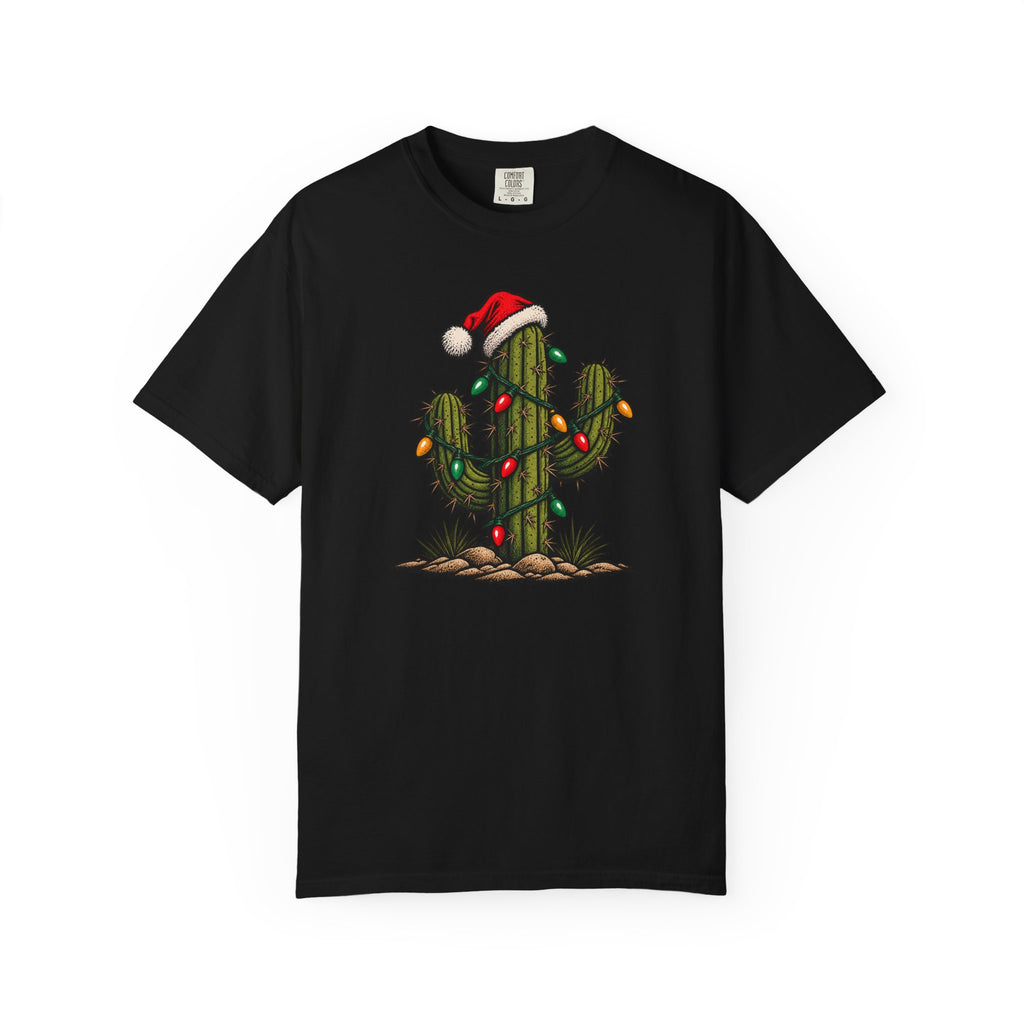 Western Christmas cactus graphic T-shirt