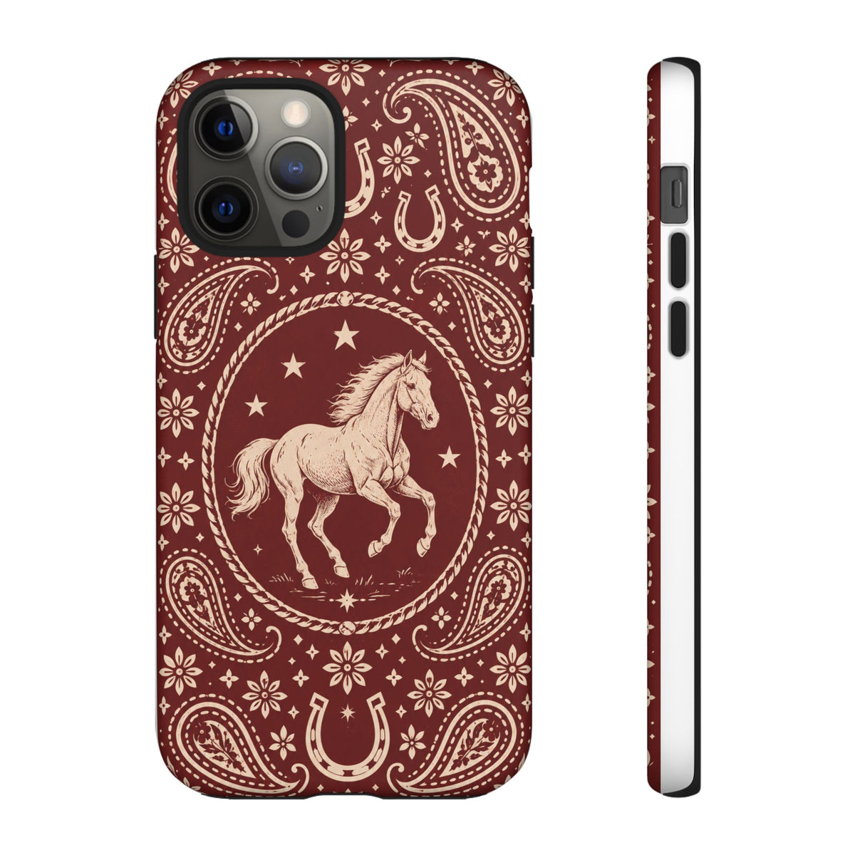 Western Horse Paisley Tough Phone Case — iPhone 12 Pro / Matte