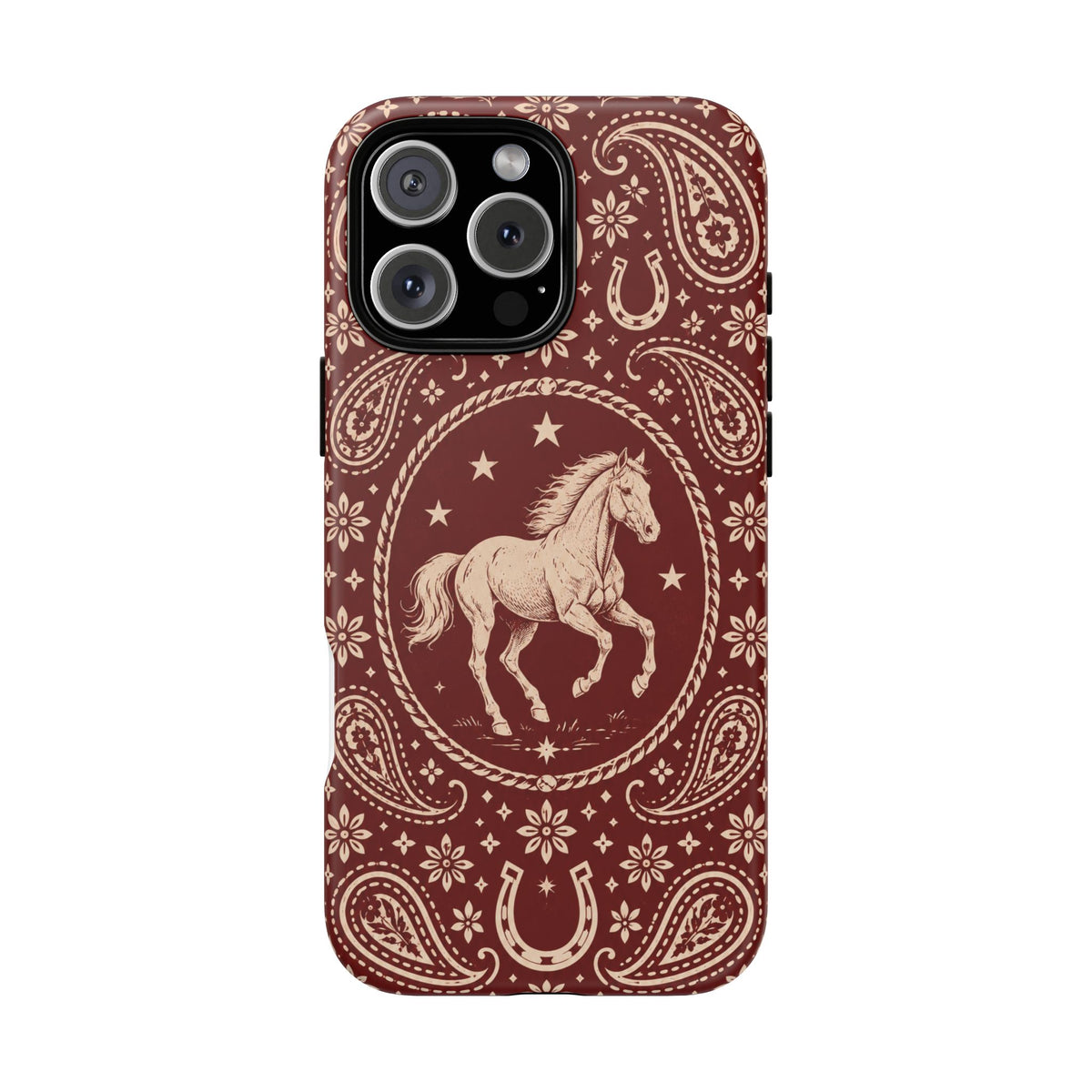 Western Horse Paisley Tough Phone Case — iPhone 16 Pro Max / Matte