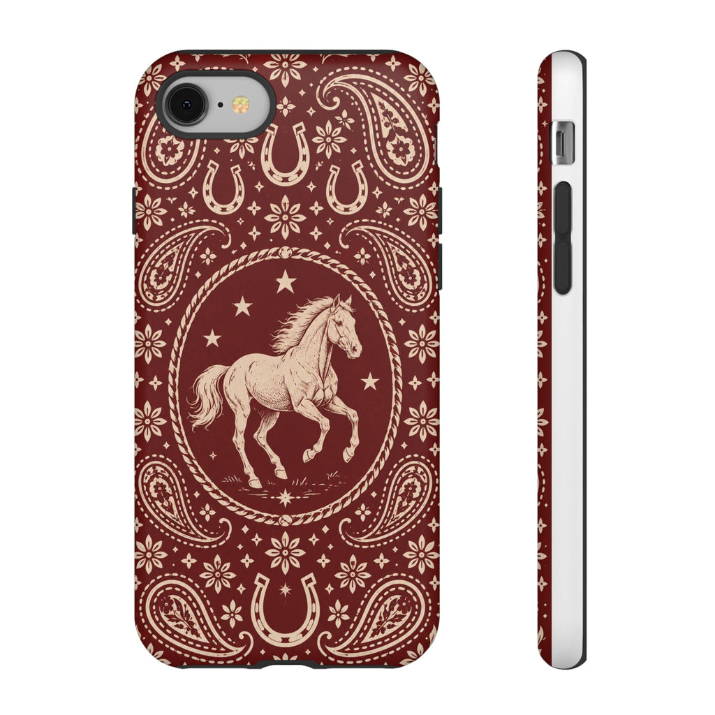 Western Horse Paisley Tough Phone Case — iPhone 8 / Matte