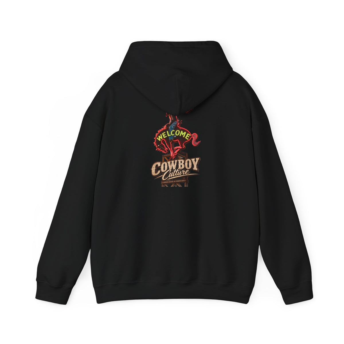 Cowboy Culture Welcome western rodeo hoodie — apparel mockup