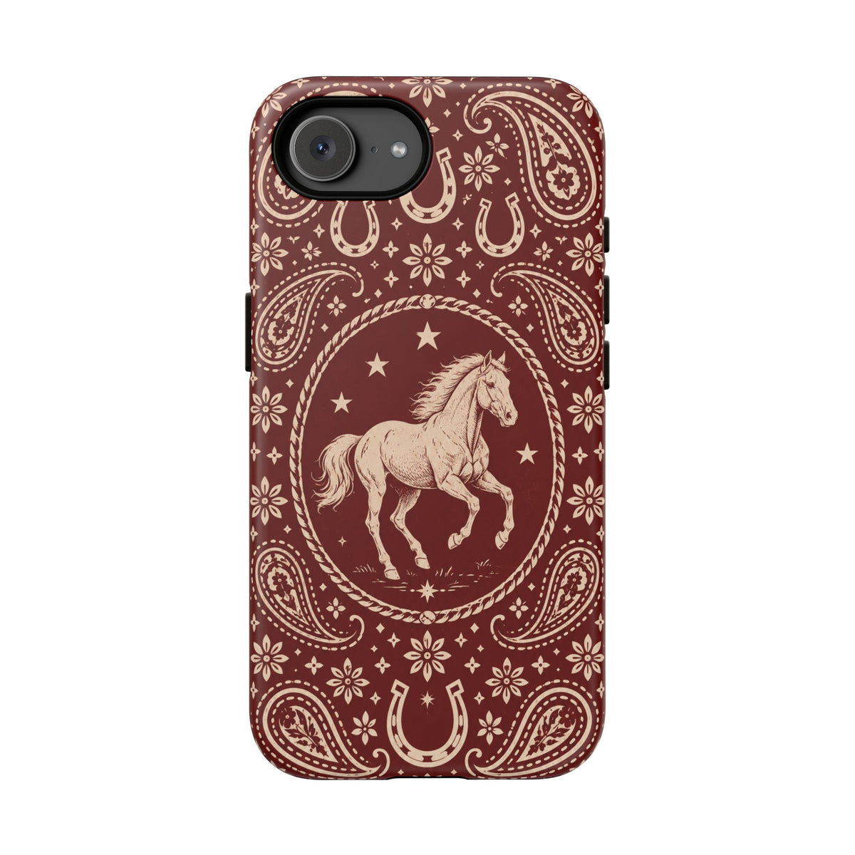 Western Horse Paisley Tough Phone Case — iPhone 17e / Matte