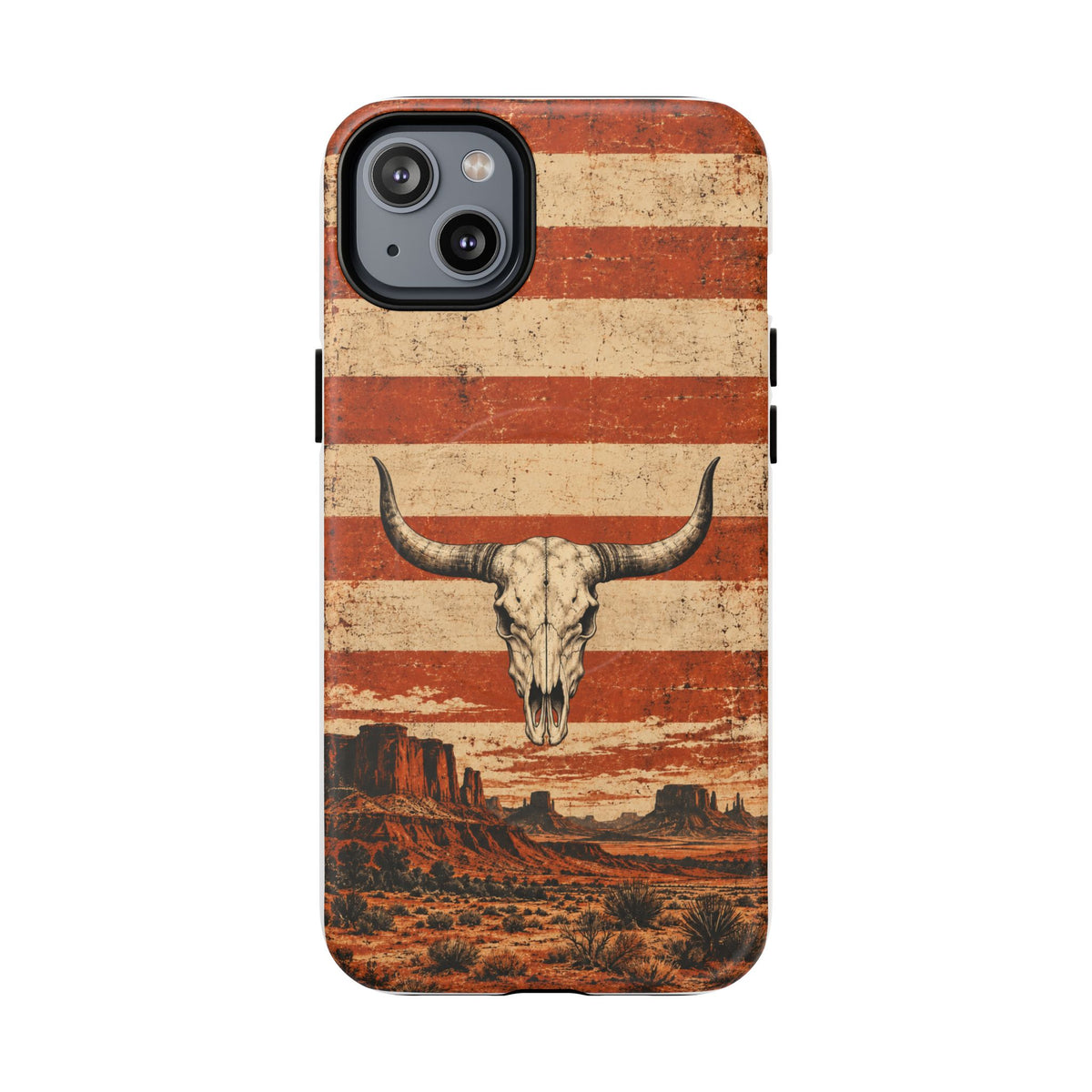 Western Longhorn Skull Magnetic Tough Phone Case — Cowboy Culture product view
