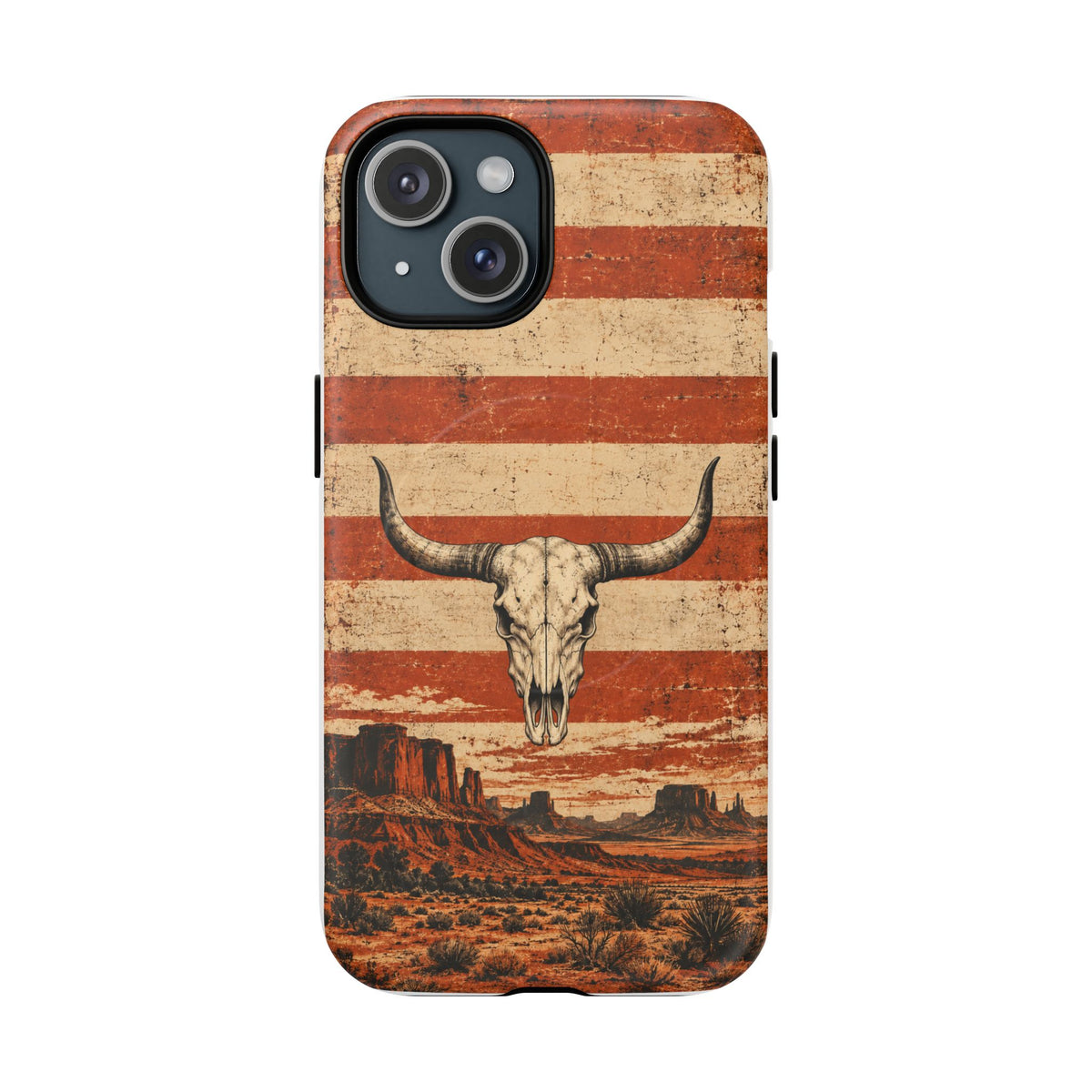 Western Longhorn Skull Magnetic Tough Phone Case — Cowboy Culture product view