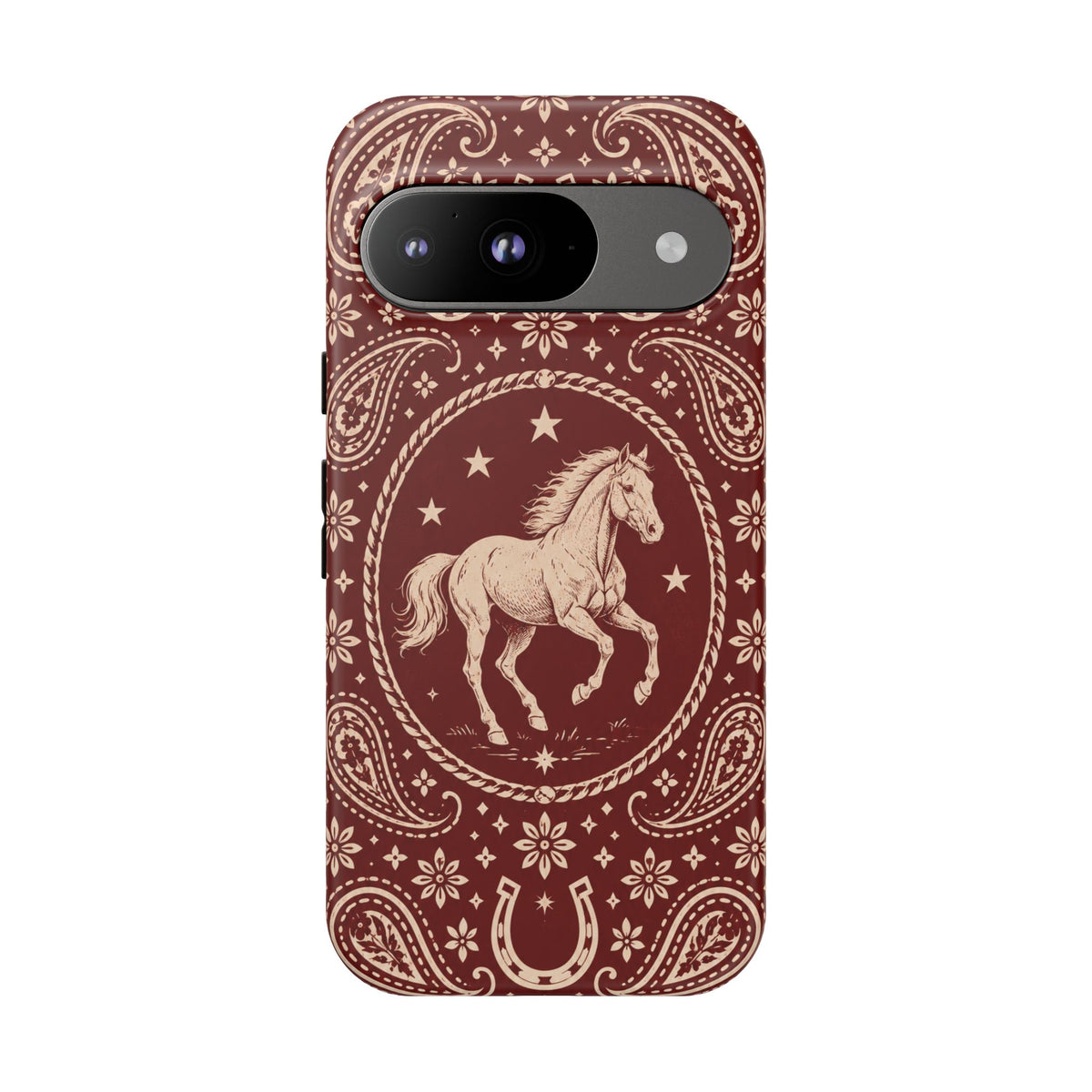 Western Horse Paisley Tough Phone Case — Google Pixel 9 / Matte