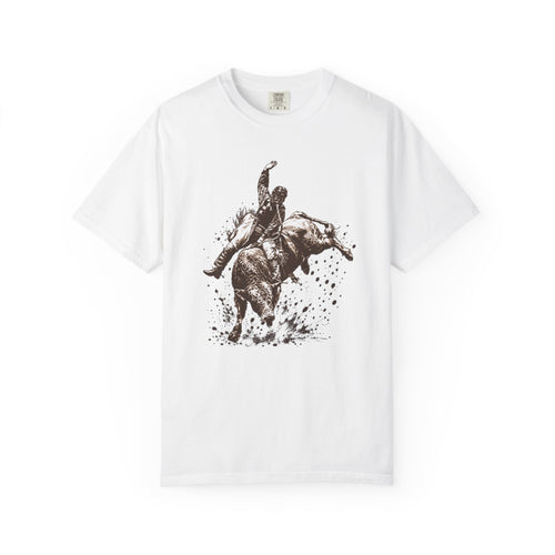Cowboy Culture Bull Rider Tee in white