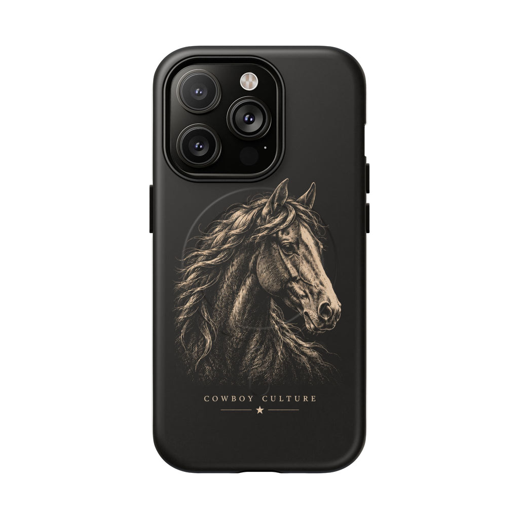 Cowboy Horse Tough Magnetic Phone Case — iPhone 14 Pro / Matte