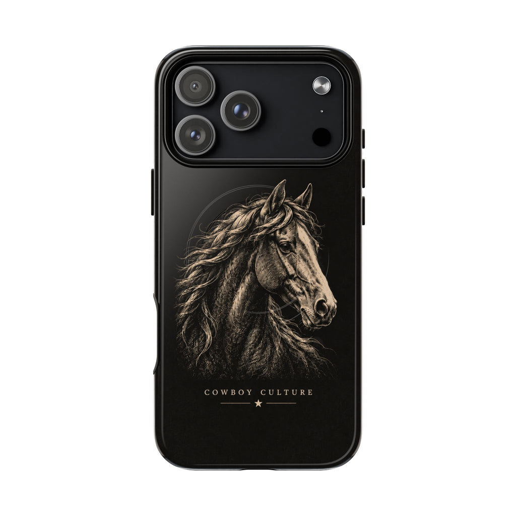Cowboy Horse Tough Magnetic Phone Case — iPhone 18 Pro Max / Glossy