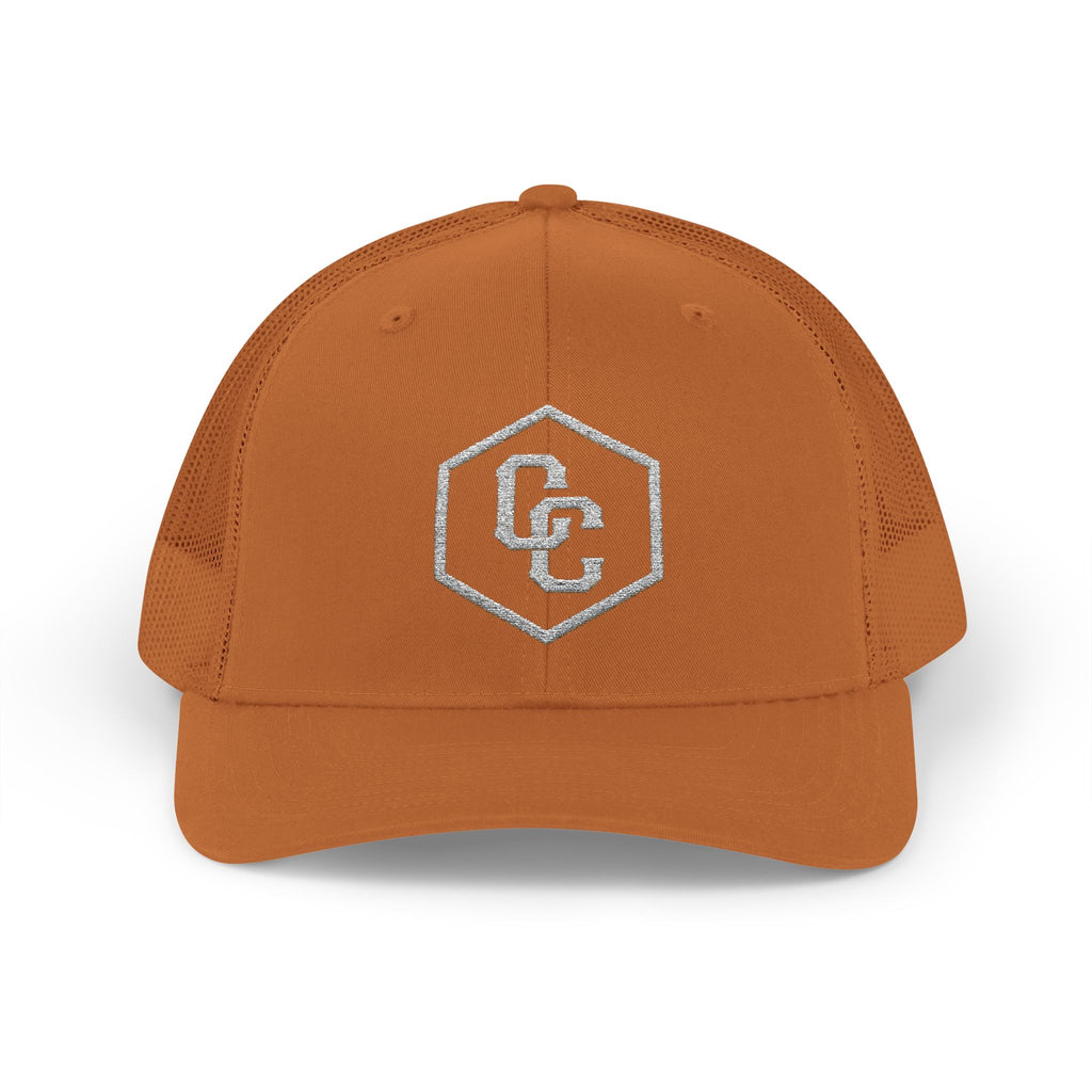 Cowboy Culture mesh embroidered western trucker cap — apparel mockup