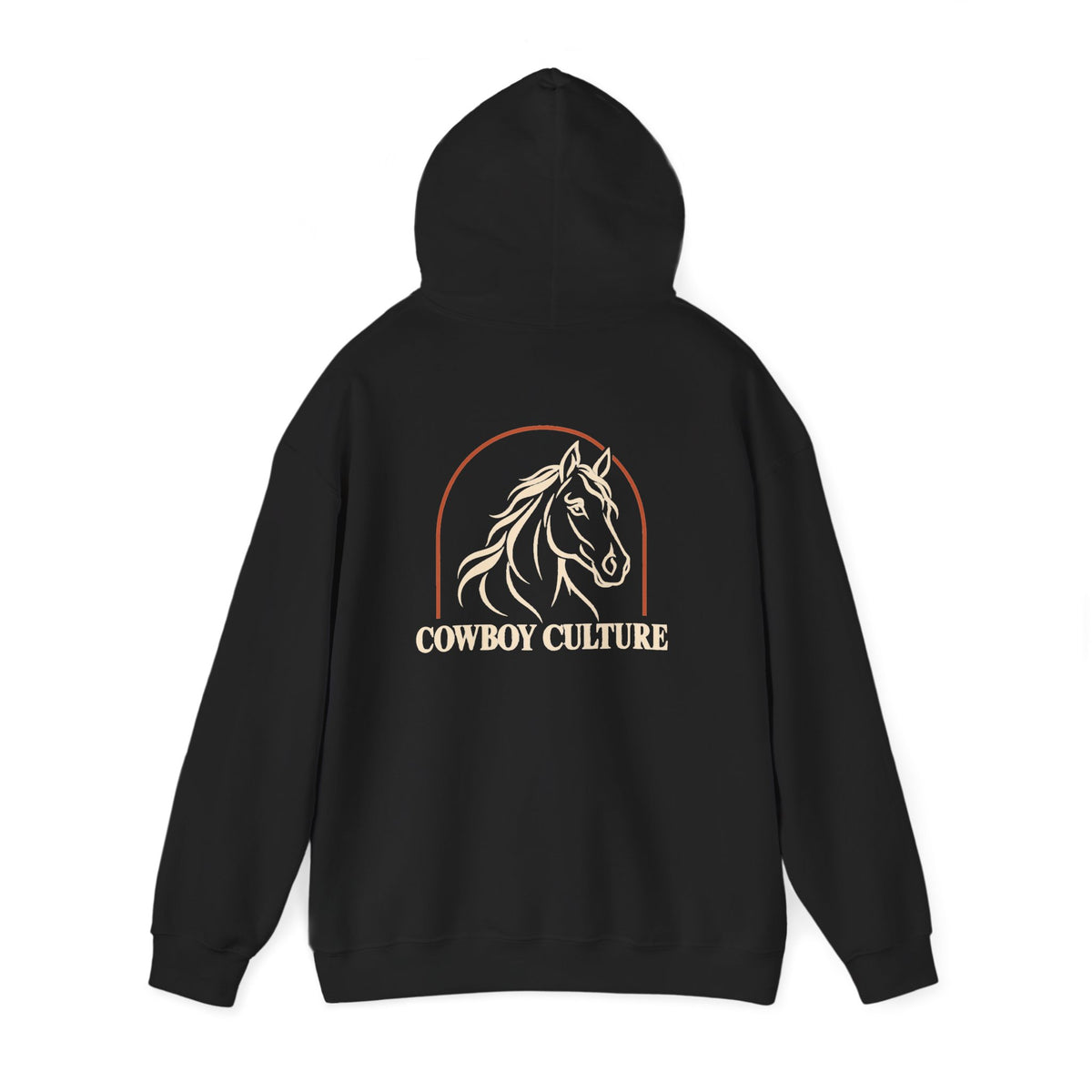Cowboy Culture Western Horse Hoodie in black