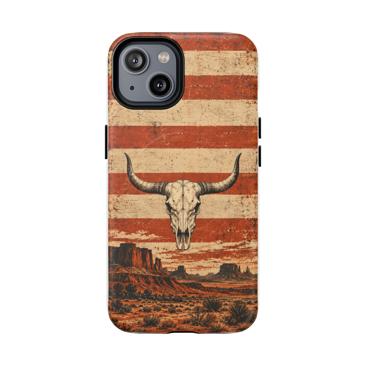Western Longhorn Skull Magnetic Tough Phone Case — Cowboy Culture product view