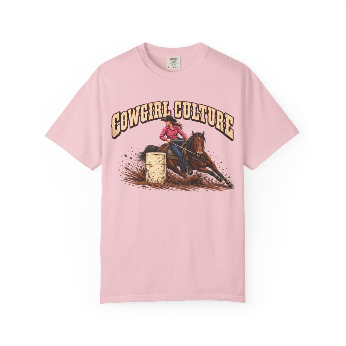 Cowgirl barrel racing tee product view