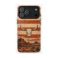 Western Longhorn Skull Magnetic Tough Phone Case — Cowboy Culture product view
