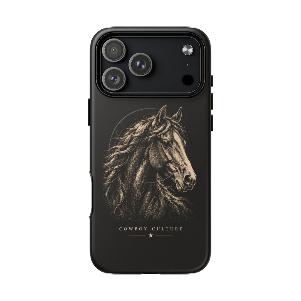Cowboy Horse Tough Magnetic Phone Case — iPhone 17 Pro Max / Matte