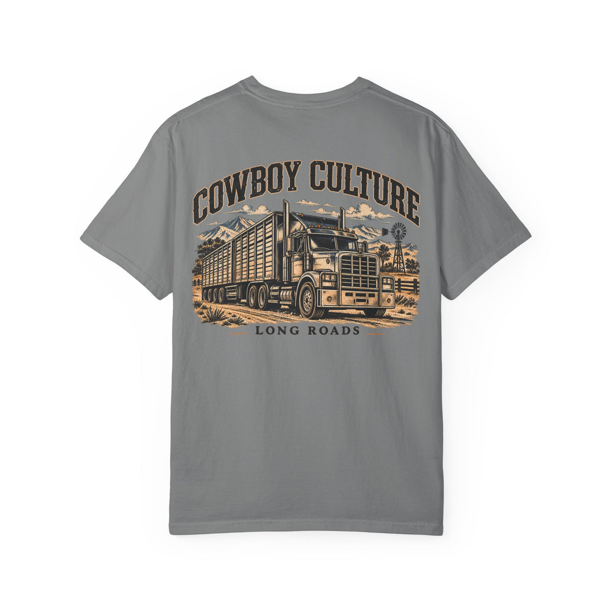 Long Roads Western Truck T-shirt in Grey