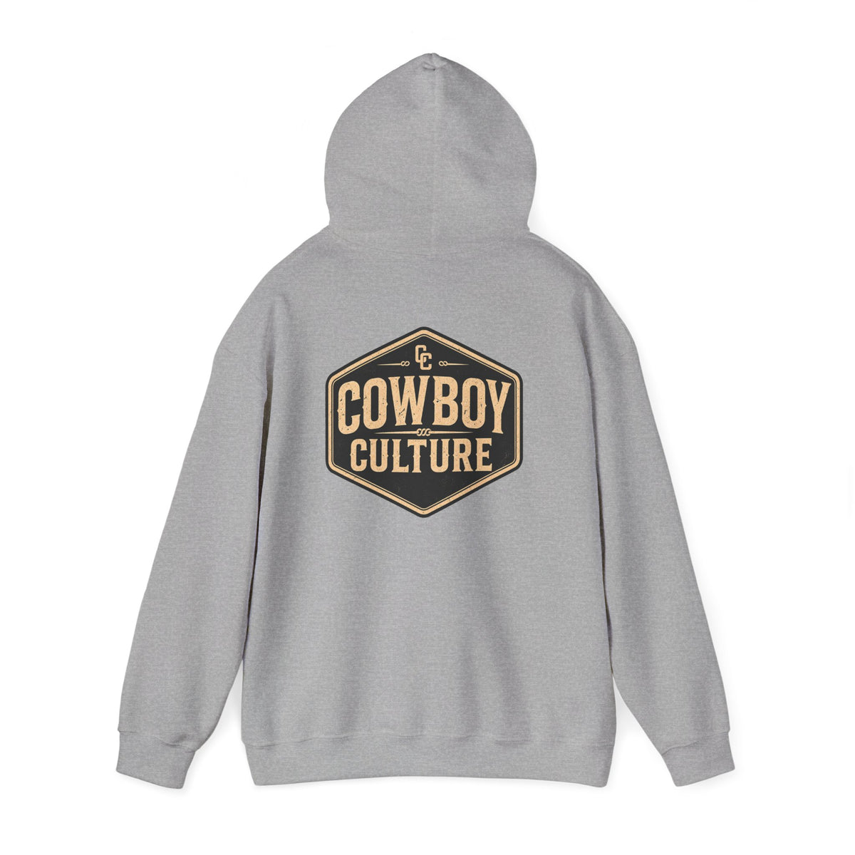Cowboy Culture Badge western hoodie — detail view