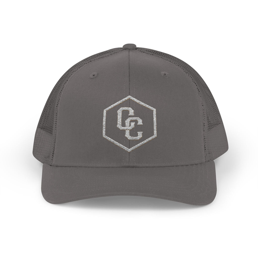 Cowboy Culture mesh embroidered western trucker cap — apparel mockup