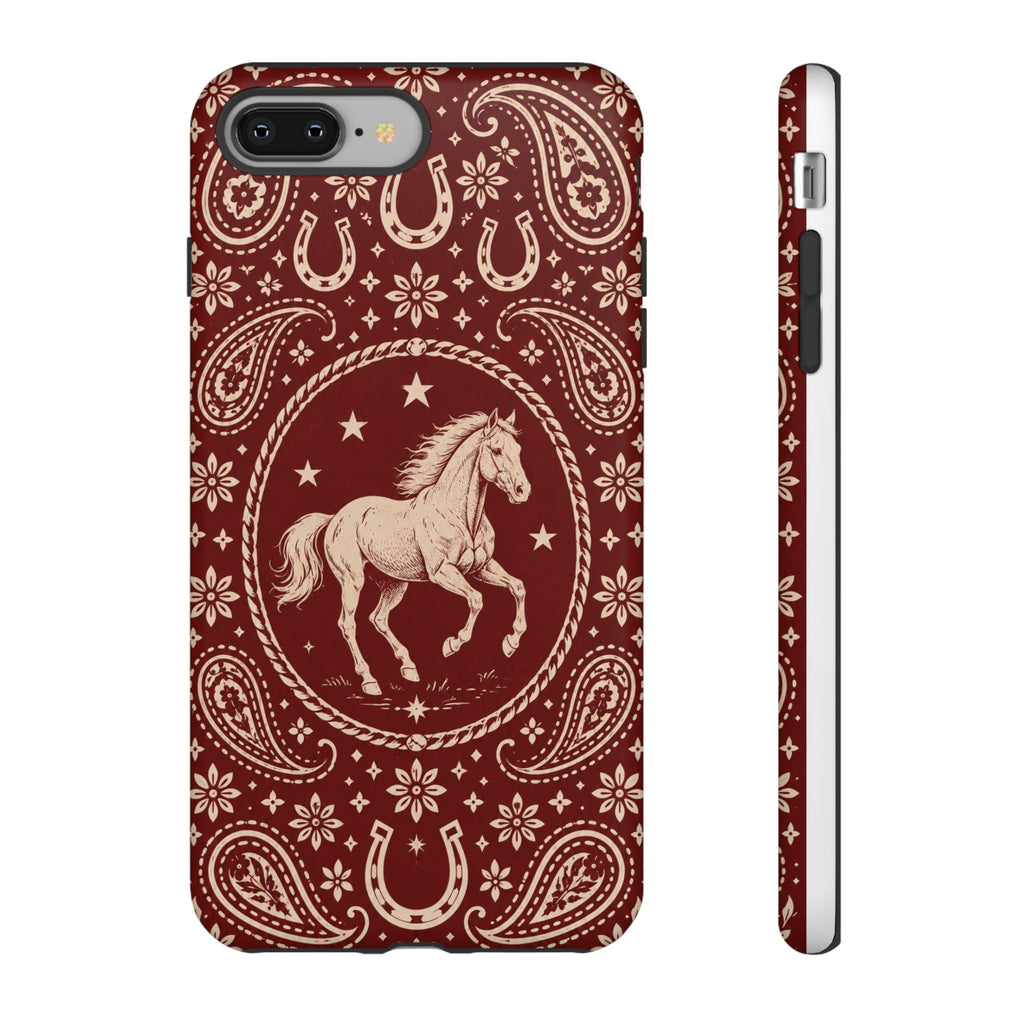 Western Horse Paisley Tough Phone Case — iPhone 8 Plus / Matte