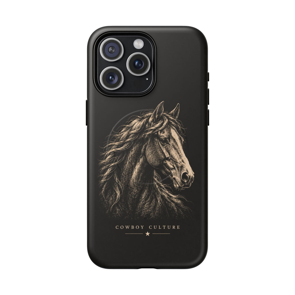 Cowboy Horse Tough Magnetic Phone Case — iPhone 15 Pro Max / Matte