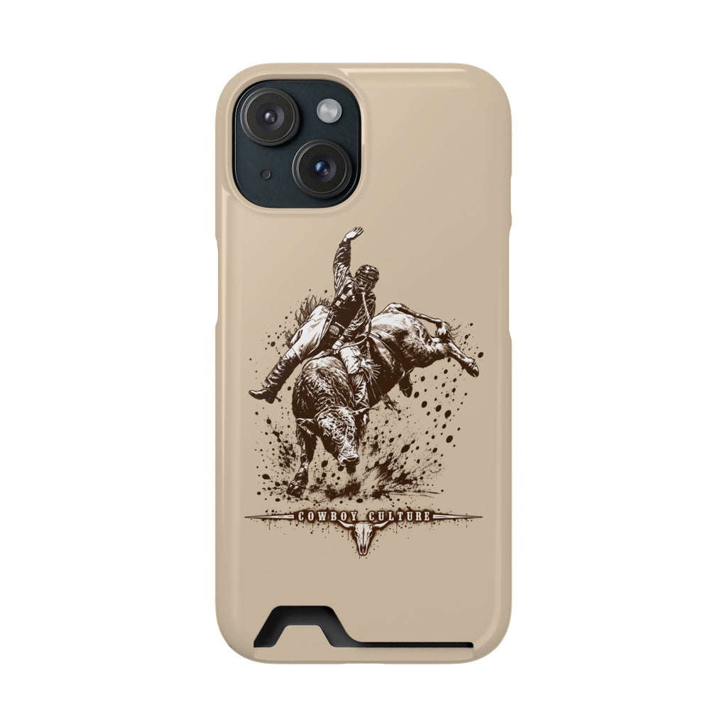 Bull Riding Tough Phone Case — Additional Models — iPhone 15 / Glossy