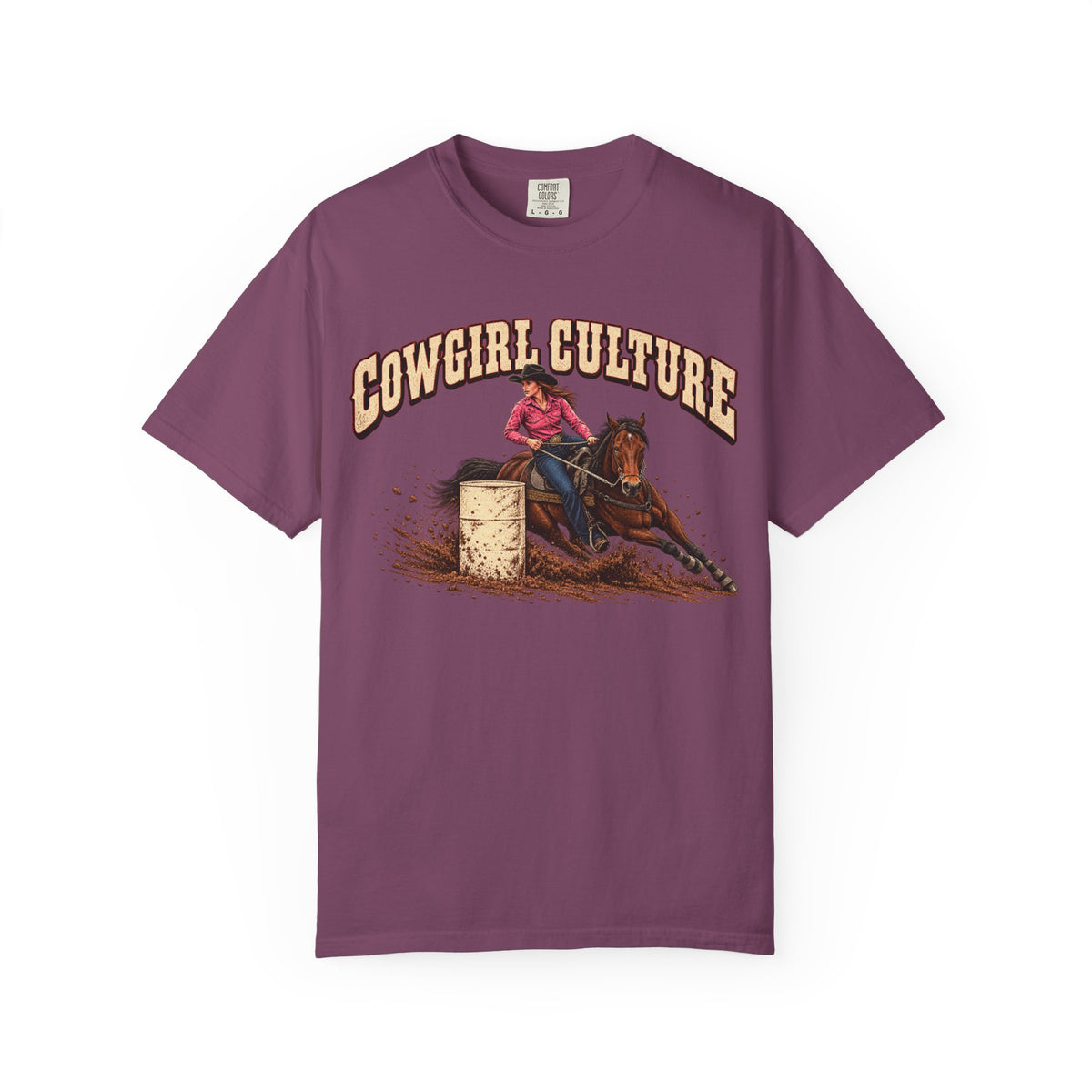 Barrel racing western tee by Cowboy Culture